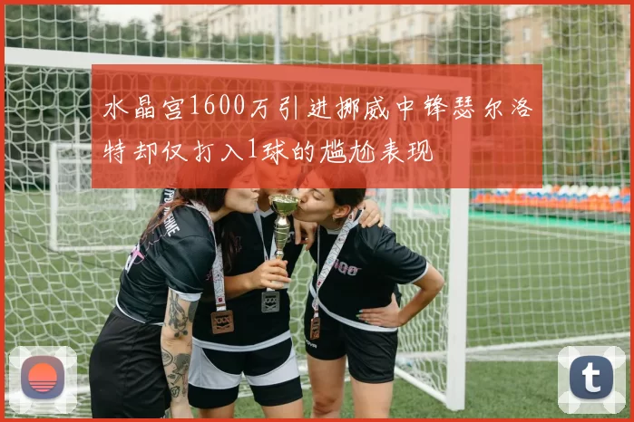 水晶宫1600万引进挪威中锋瑟尔洛特却仅打入1球的尴尬表现